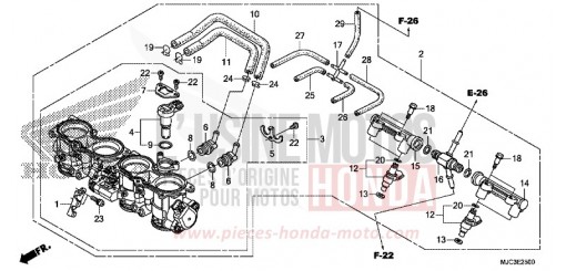THROTTLE BODY CBR600RAD de 2013
